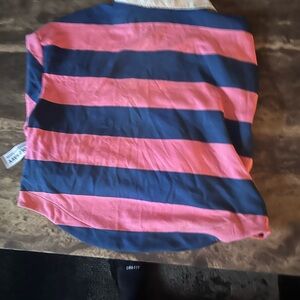 Pink and Blue Striped Shirt